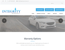 Tablet Screenshot of integritywarranty.com
